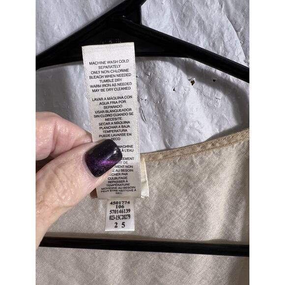 Chicos Tan Pink White Ombré Pleated Long Line Duster Size 3/ Xl - Picture 5 of 7